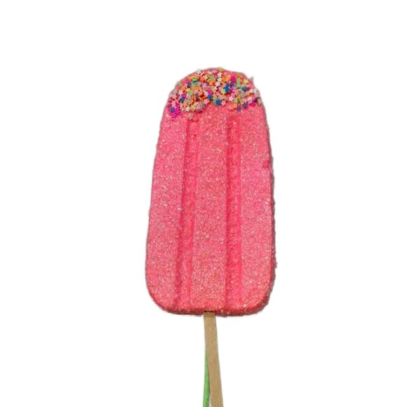 Pink Sprinkles Popsicle Pick, 20H X 4W, Summer Pick, Wreath Decor, Wreath Picks - Picture 1 of 3